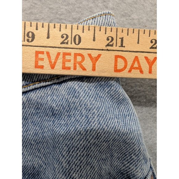 VINTAGE Levi's 522 Jeans Womens 24 Short Light Wash Tapered High Rise USA 90s - Picture 4 of 15